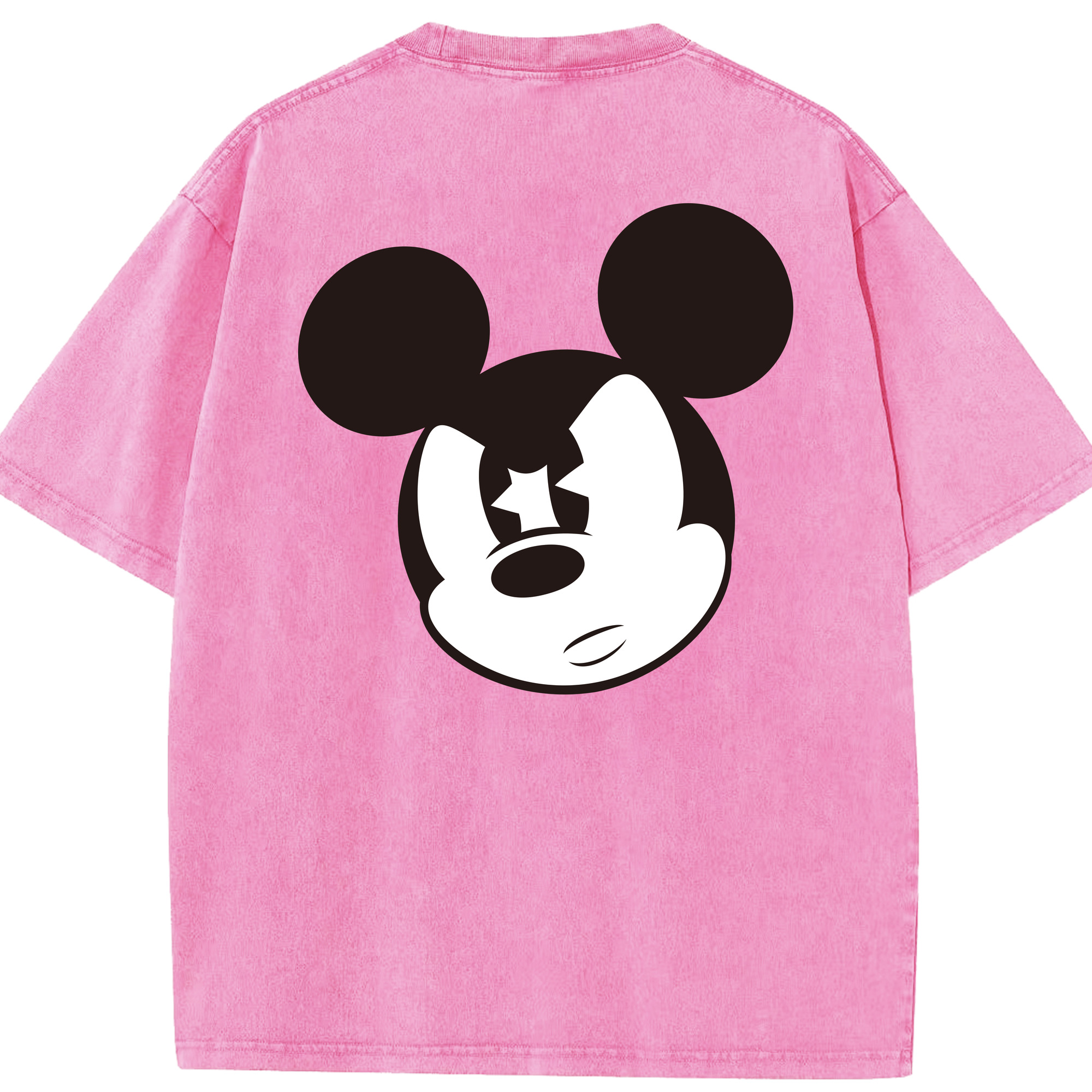 （画像用） ミッキーマウス Mickey Mouse 綿100% ヴィンテージ風 半袖Tシャツ（背面プリント）